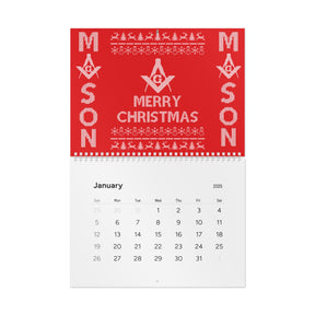 Master Mason Blue Lodge Calendar -  Ugly Merry Christmas Square and Compass G 2025