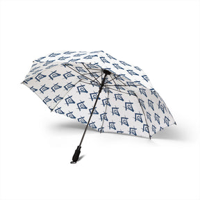 Master Mason Blue Lodge Umbrella - White with Blue Square & Compass G - Bricks Masons