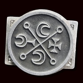 Demon Ring 69 MARQUES DECARABIA 72 Demons Lesser Key of Solomon Goetia In Silver 2.2 cm x 1.8 cm 18 Gr Art 1847 - Bricks Masons