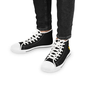 Knights of Constantinople Sneaker - High Top Black & White Golden Emblem - Bricks Masons
