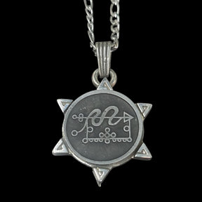 I commemorate Demon 15 DUKE ELIGOS and Secret Seal of Solomon 72 Demons Lesser Key of Solomon Goetia In Silver 3 x 2.5 cm 12 Gr Art 1874 - Bricks Masons