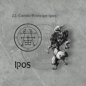 I commemorate Demon 22 COUNT PRESIDENT IPOS and Secret Seal of Solomon 72 Demons Lesser Key of Solomon Goetia In Silver 3 x 2.5 cm 12 Gr Art 1881 - Bricks Masons