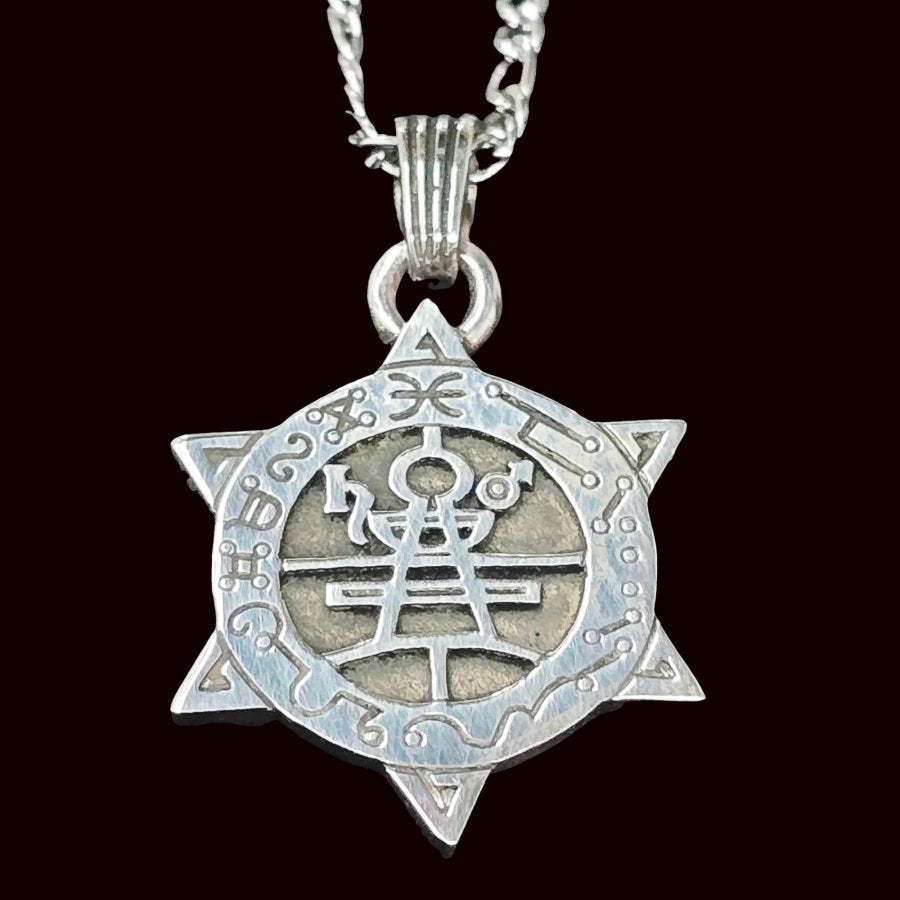 I swore Demon 45 KING COUNT VINE and Secret Seal of Solomon 72 Demons Lesser Key of Solomon Goetia In Silver 3 x 2.5 cm 12 Gr Art 1904 - Bricks Masons
