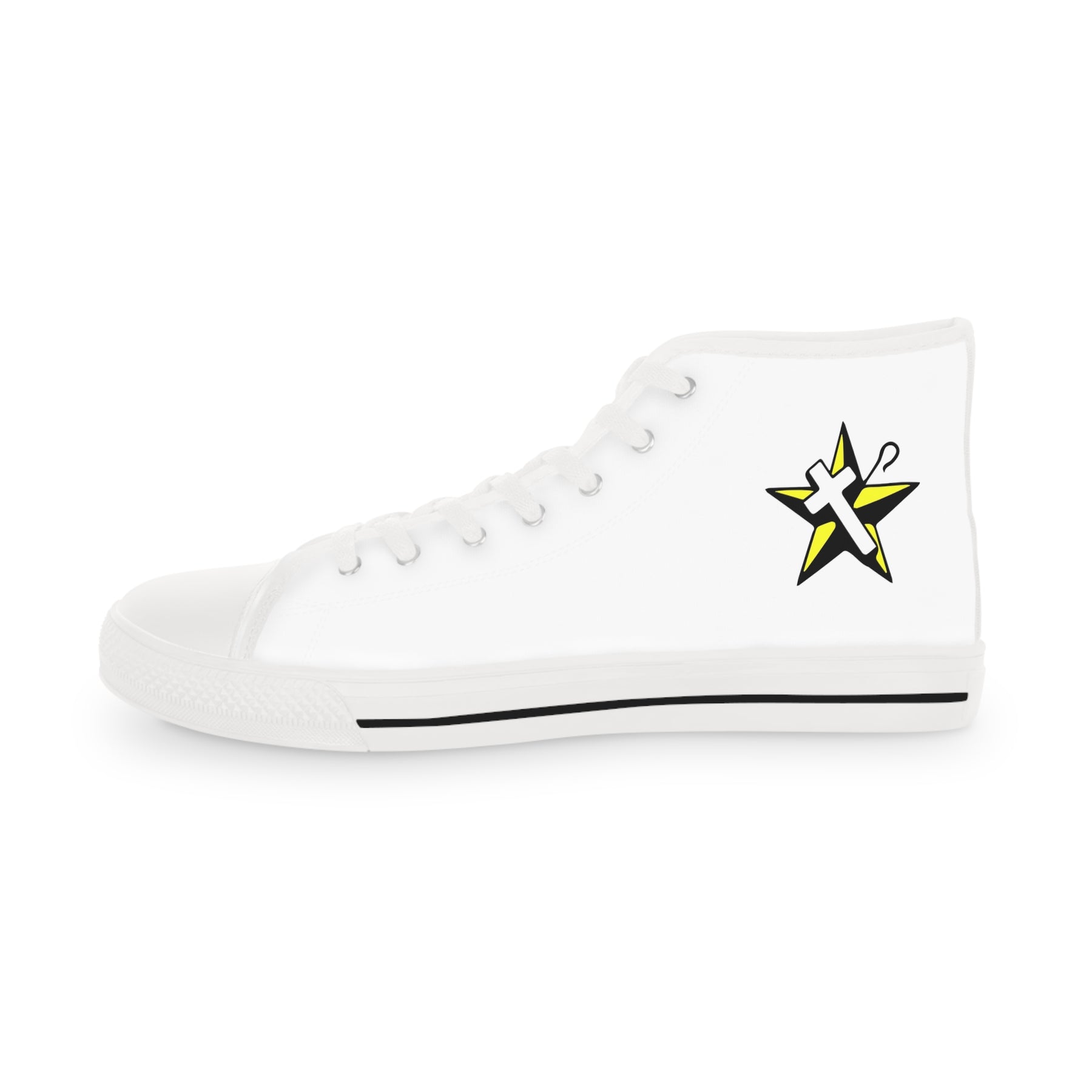 The Order of the White Shrine of Jerusalem Sneaker - High Top Black & White - Bricks Masons