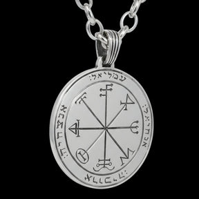 I said First and Third Pentacle consecrated to Saturn in Silver 3 Cm 12 Gr 44 Seals of Solomon Art 1956 - Bricks Masons