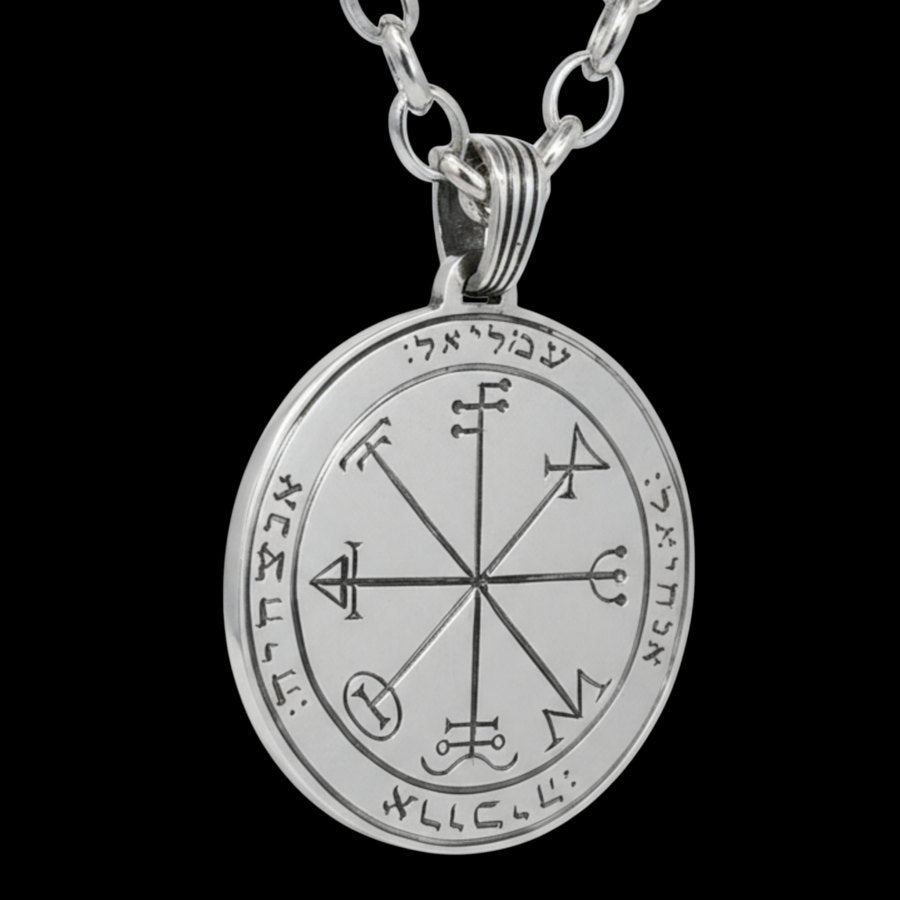 I said First and Third Pentacle consecrated to Saturn in Silver 3 Cm 12 Gr 44 Seals of Solomon Art 1956 - Bricks Masons