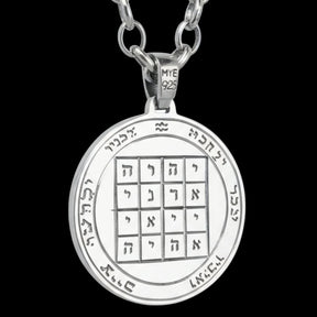 Third and First Pentacle pendant consecrated to Saturn in Silver 3 cm 12 g 44 Seals of Solomon Art 1955 - Bricks Masons