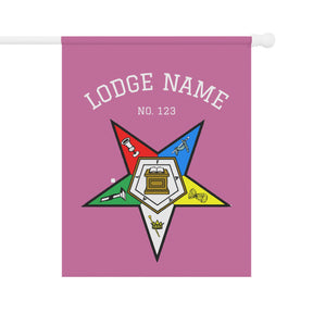 OES Yard Flag - Colorful Star With Personalization - Bricks Masons