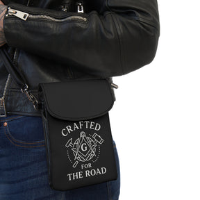 Master Mason Blue Lodge Cell Phone Wallet - Crafted For The Road Microfiber Leather - Bricks Masons