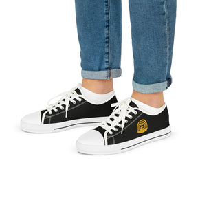 Royal Ark Mariner Sneaker - Low Top Sneaker Black & White Golden Emblem - Bricks Masons