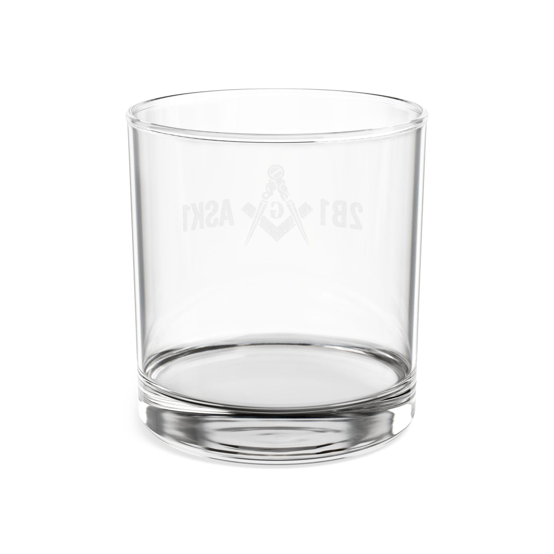 Vaso de whisky de la Logia Azul de Maestro Masón - 2B1ASK1 Escuadra y compás G