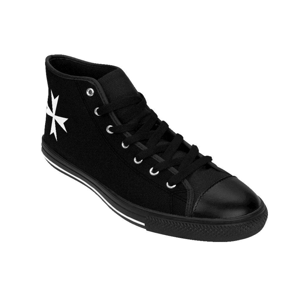 Order Of Malta Commandery Sneaker - High-top Black & White