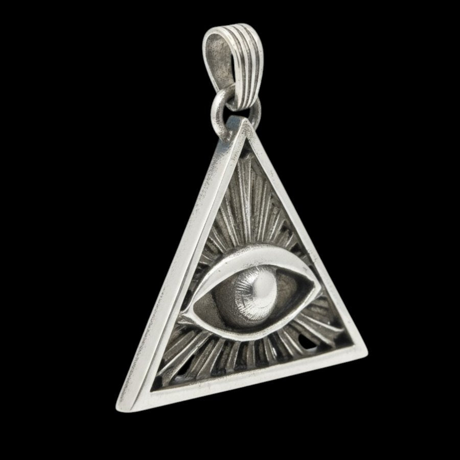 Masonic Medal Visor Eye in Silver 4 X 3 Cm 10 Gr Art 305 - Bricks Masons