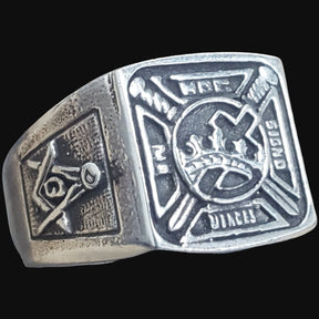 Masonic Ring In Hoc Signo Vinces in Silver 1.5 cm 9 gr Art 308 - Bricks Masons