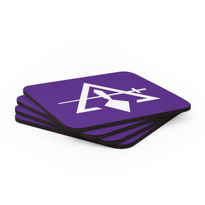 Council Coaster - 4 Pieces Purple Set