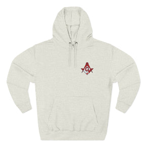 Master Mason Blue Lodge Canada Jurisdiction Hoodie - Embroidered Front Badge - Bricks Masons