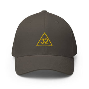 32nd Degree Scottish Rite Baseball Cap - Golden Embroidery - Bricks Masons