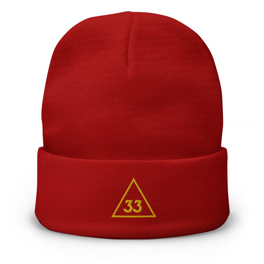 33rd Degree Scottish Rite Beanie - Golden Embroidery - Bricks Masons