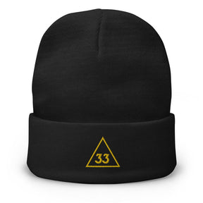 33rd Degree Scottish Rite Beanie - Golden Embroidery - Bricks Masons