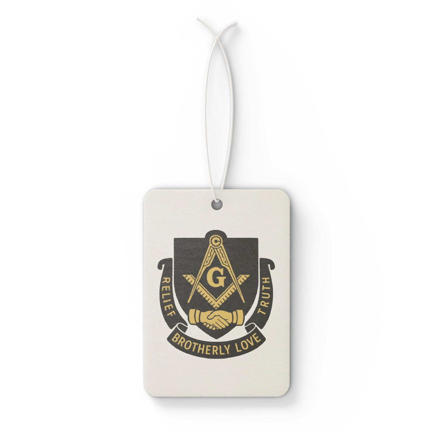 Master Mason Blue Lodge Car Air Freshener - Relief Brotherly Love Truth - Bricks Masons