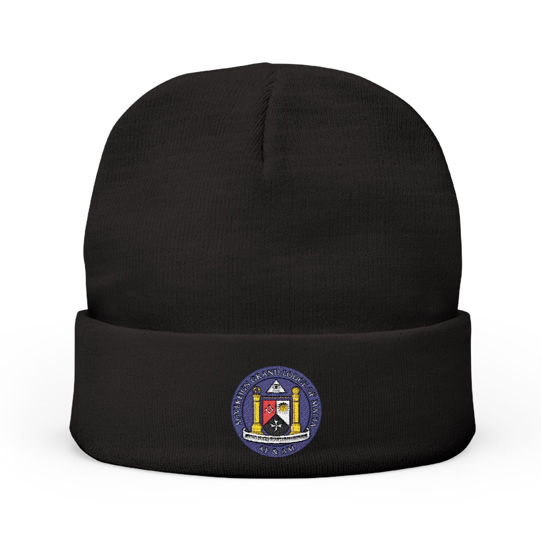 Malta Jurisdiction Beanie - Knit Embroidery Emblem - Bricks Masons