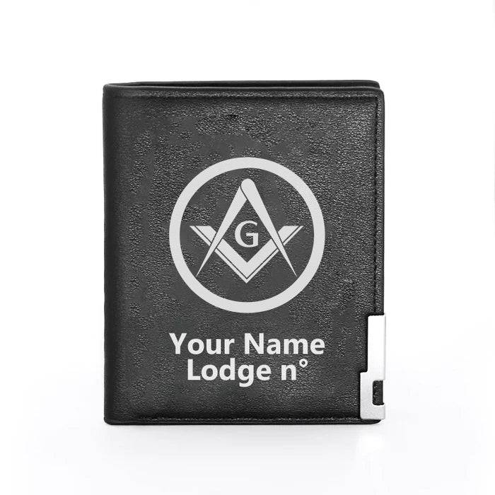 Master Mason Blue Lodge Wallet - Black & Brown