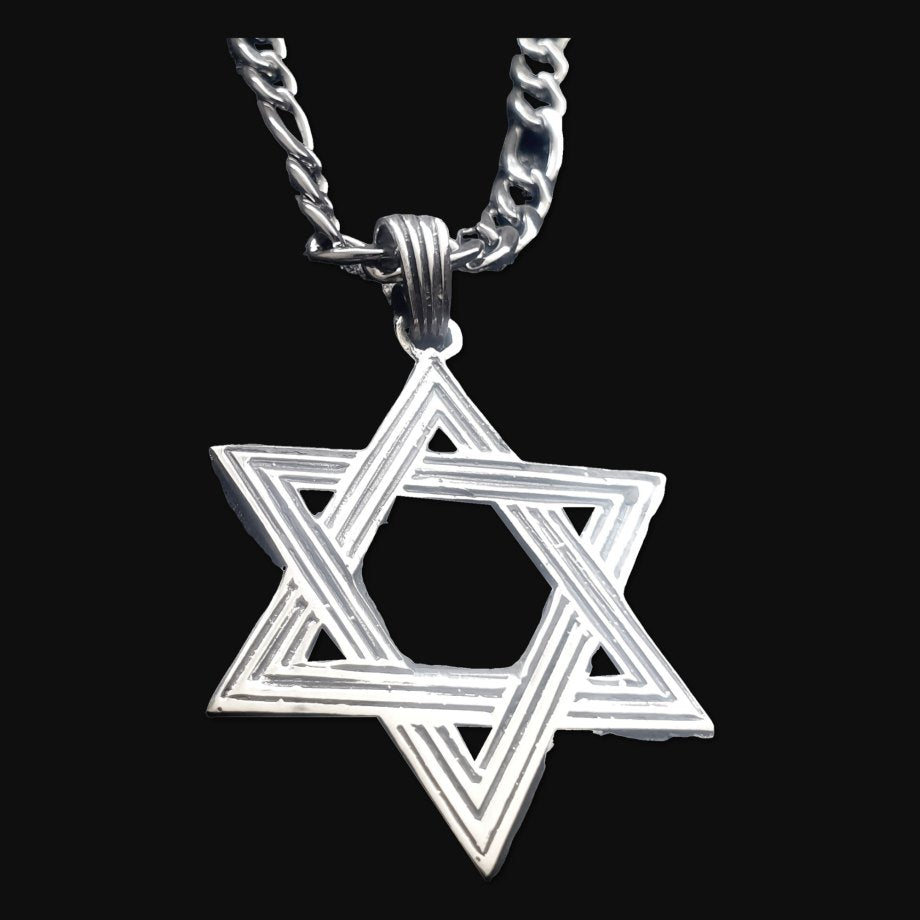 Star of David Alphabet Pendant in Silver 3.5 cm 6 g Art 500 - Bricks Masons
