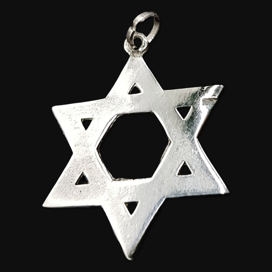 Star of David Alphabet Pendant in Silver 3.5 cm 6 g Art 500 - Bricks Masons