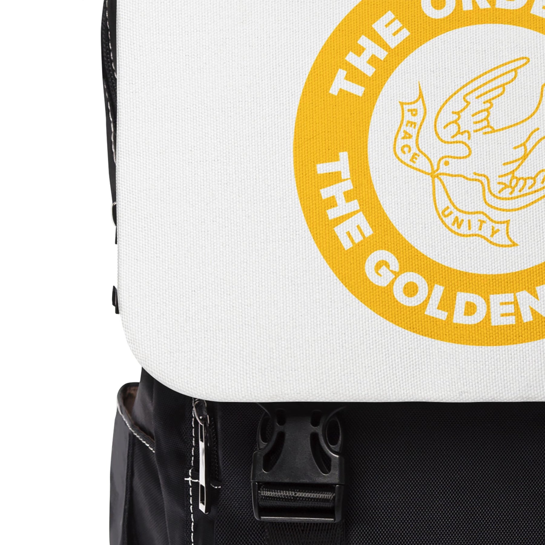The Order of the Golden Circle Backpack - Gold & White With Multiple Compartments - Bricks Masons