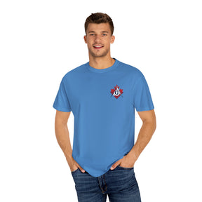 Master Mason Blue Lodge Canada Jurisdiction T-Shirt - Garment-Dyed Tee - Bricks Masons
