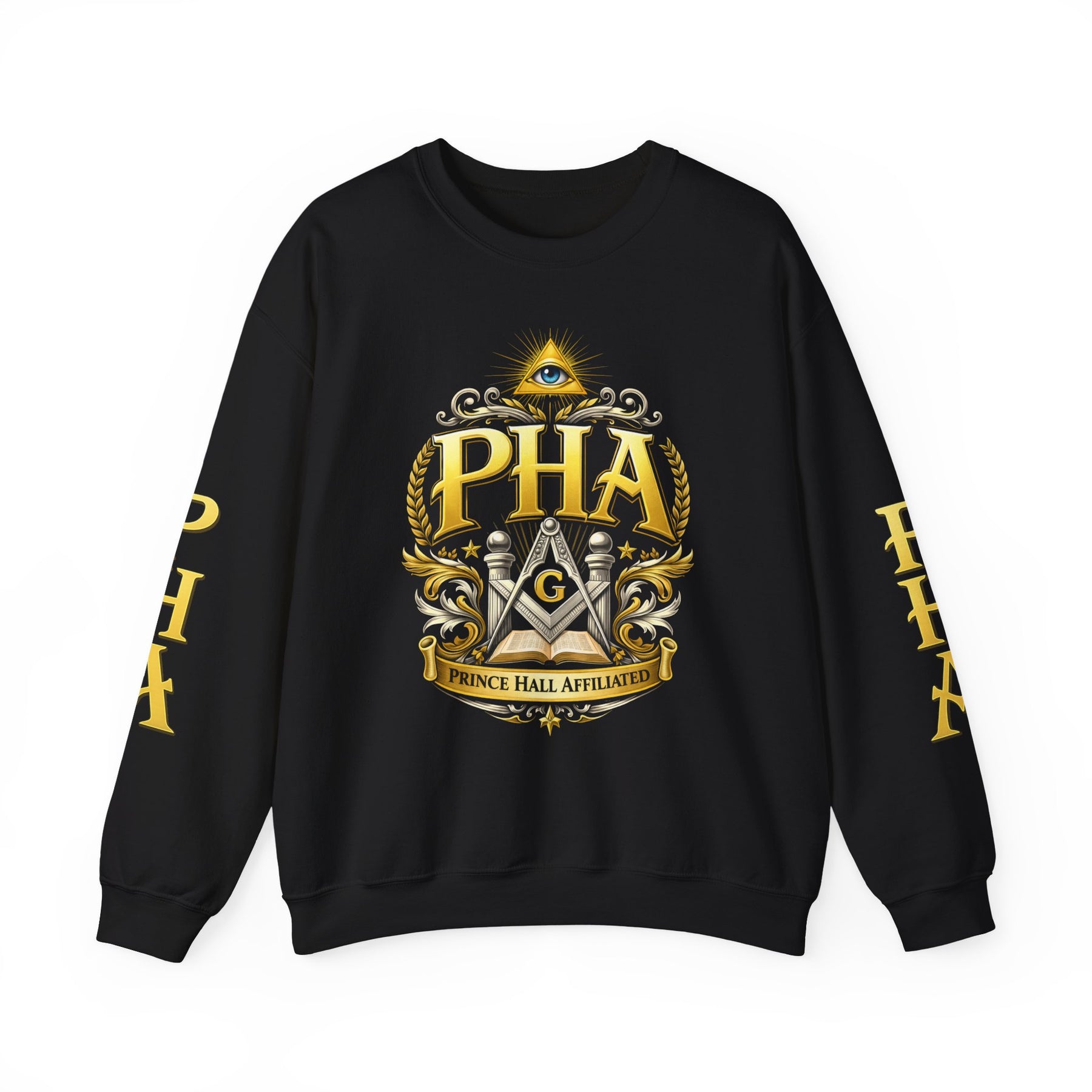Master Mason Blue Lodge Sweatshirt - Prince Hall Affiliated Square & Compass G & Eye - Bricks Masons