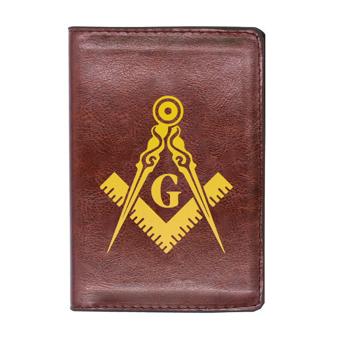 Master Mason Blue Lodge Wallet - Black & Brown - Bricks Masons