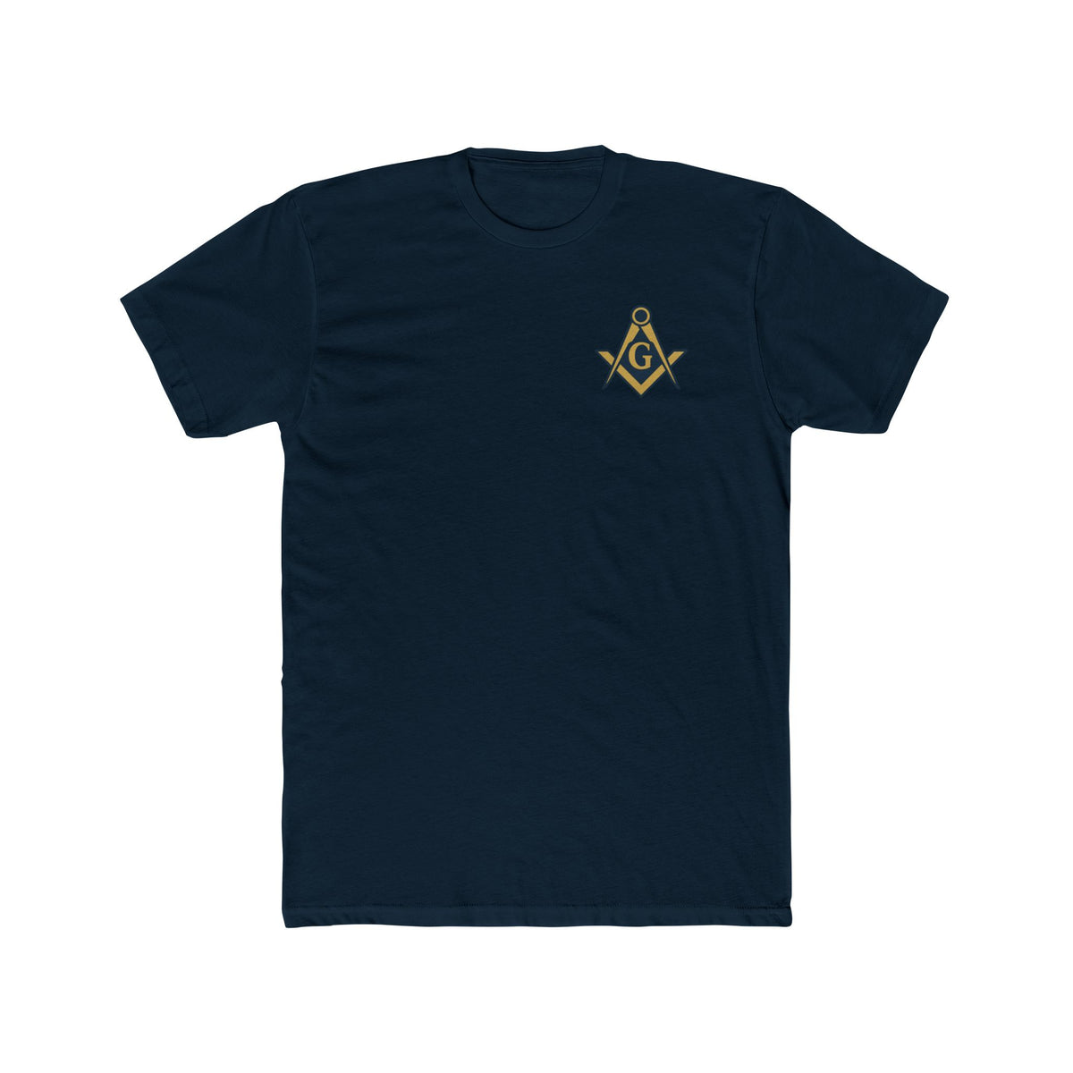 Master Mason Blue Lodge T-shirt - Square & Compass G Cotton Crew Tee - Bricks Masons