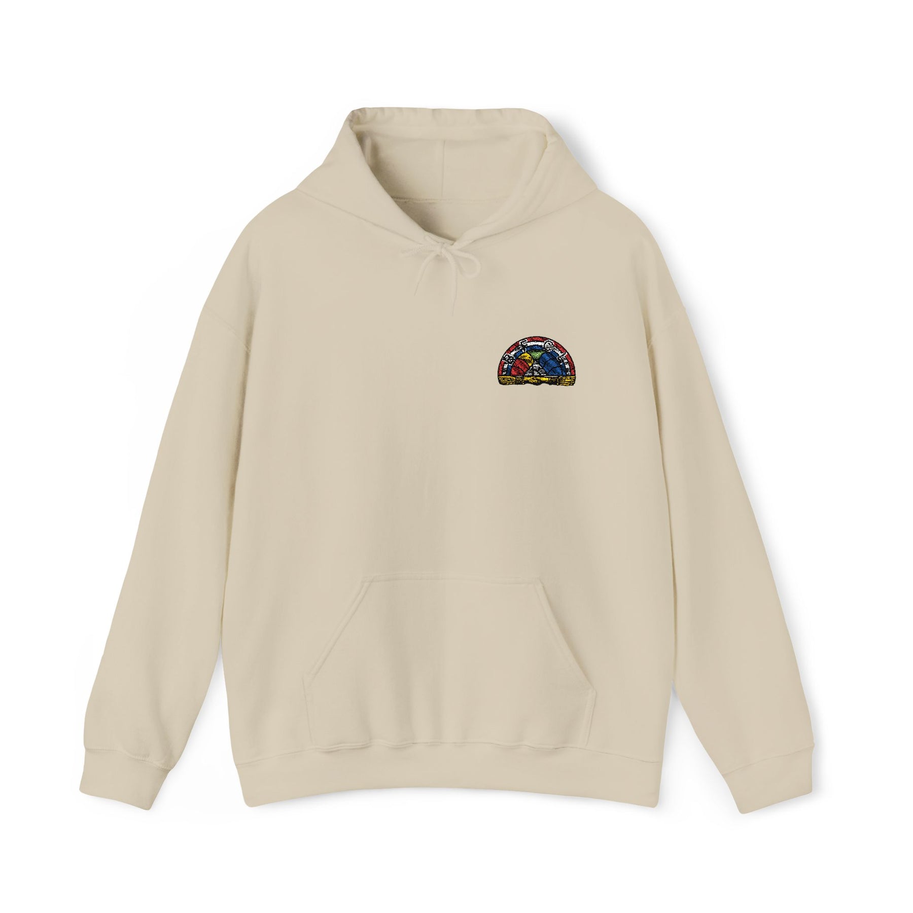 International Order of The Rainbow For Girls Hoodie - Soft Cotton Poly Blend Front Embroidery - Bricks Masons