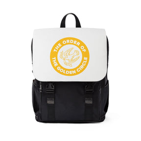 The Order of the Golden Circle Backpack - Gold & White With Multiple Compartments - Bricks Masons