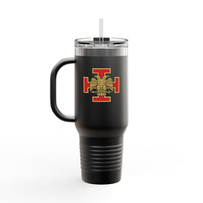 33rd Degree Scottish Rite Ringneck Tumbler - Stainless Steel Red Cross With Wings Down - Bricks Masons