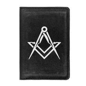 Master Mason Blue Lodge Wallet - Black & Brown - Bricks Masons