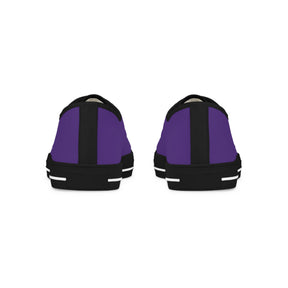 LOCOP Sneaker - Low Top Sneaker Black & White Purple Canvas White Emblem - Bricks Masons