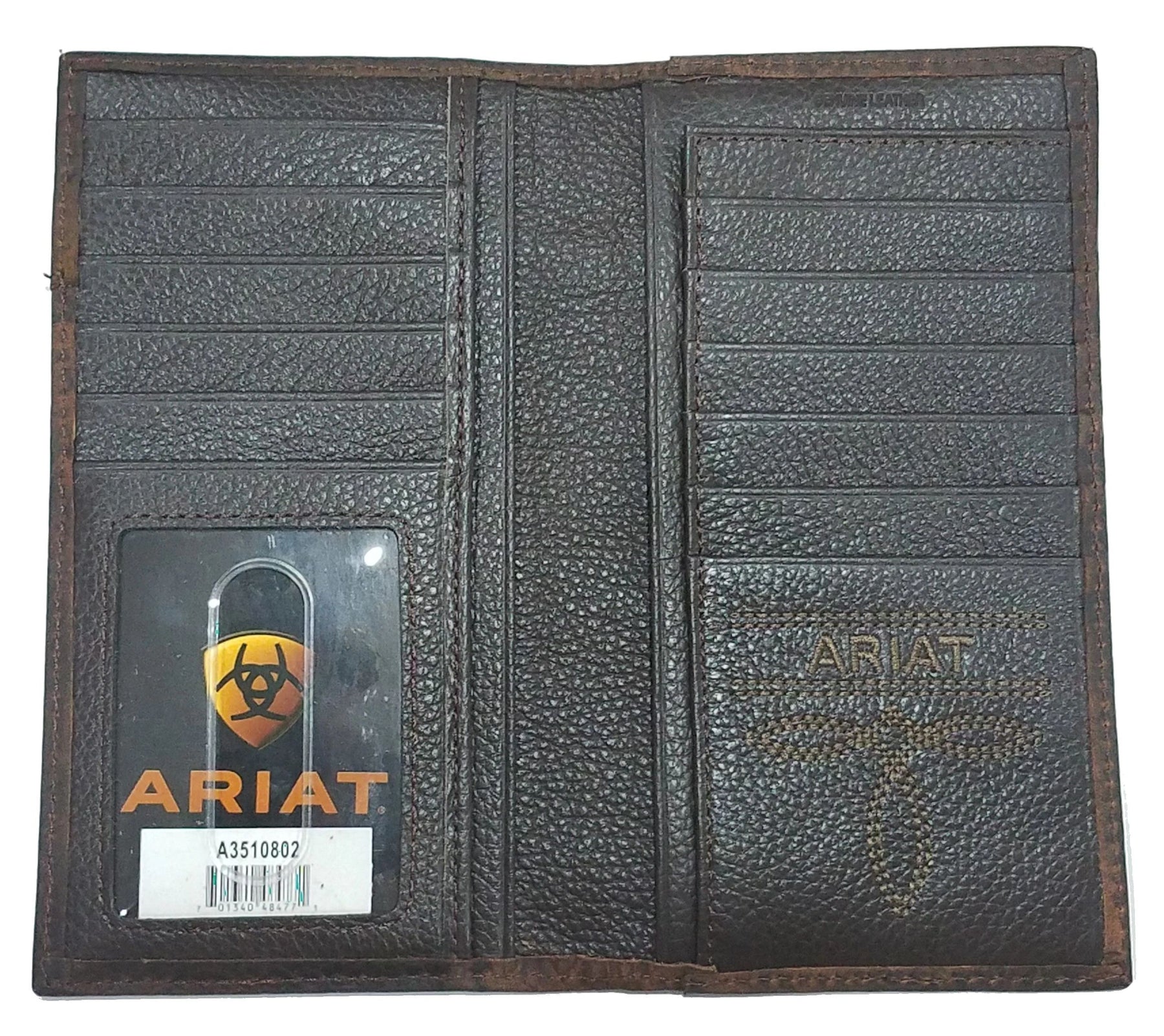 Custom Ariat Widows Sons Premium Shield Long Wallet Brown - Bricks Masons