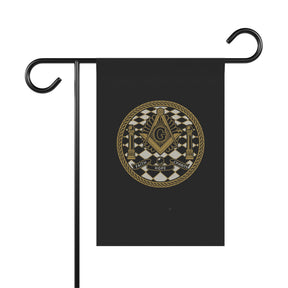 Master Mason Blue Lodge Yard Flag - Faith Hope Charity Printed Poly Poplin - Bricks Masons