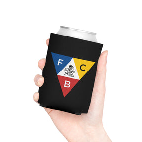 Knights of Pythias Can Cooler - Black Polyester Exterior - Bricks Masons