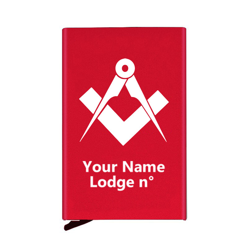 Master Mason Blue Lodge Credit Card Holder - Various Colors - Bricks Masons