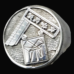 Masonic Ring Pythagorean Theorem Silver 1.8 Cm 12 Gr Art 812 - Bricks Masons