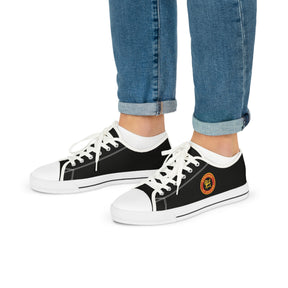 Heroines of Jericho Sneaker - Low Top Sneaker Black & White Colorful Emblem - Bricks Masons