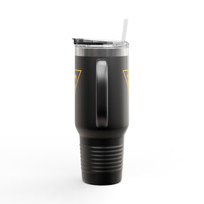 Grand Tiler of Solomon Ringneck Tumbler - White Stainless Steel & Insulated 40oz - Bricks Masons