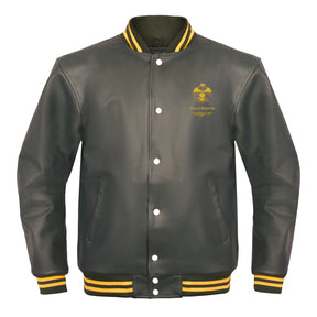 33rd Degree Scottish Rite Jacket - Wings Down Leather With Customizable Gold Embroidery - Bricks Masons