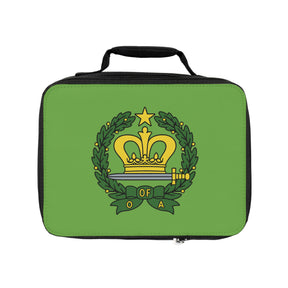 Order of the Amaranth Lunch Bag - Green Fully Insulated With Zipper Closure - Bricks Masons