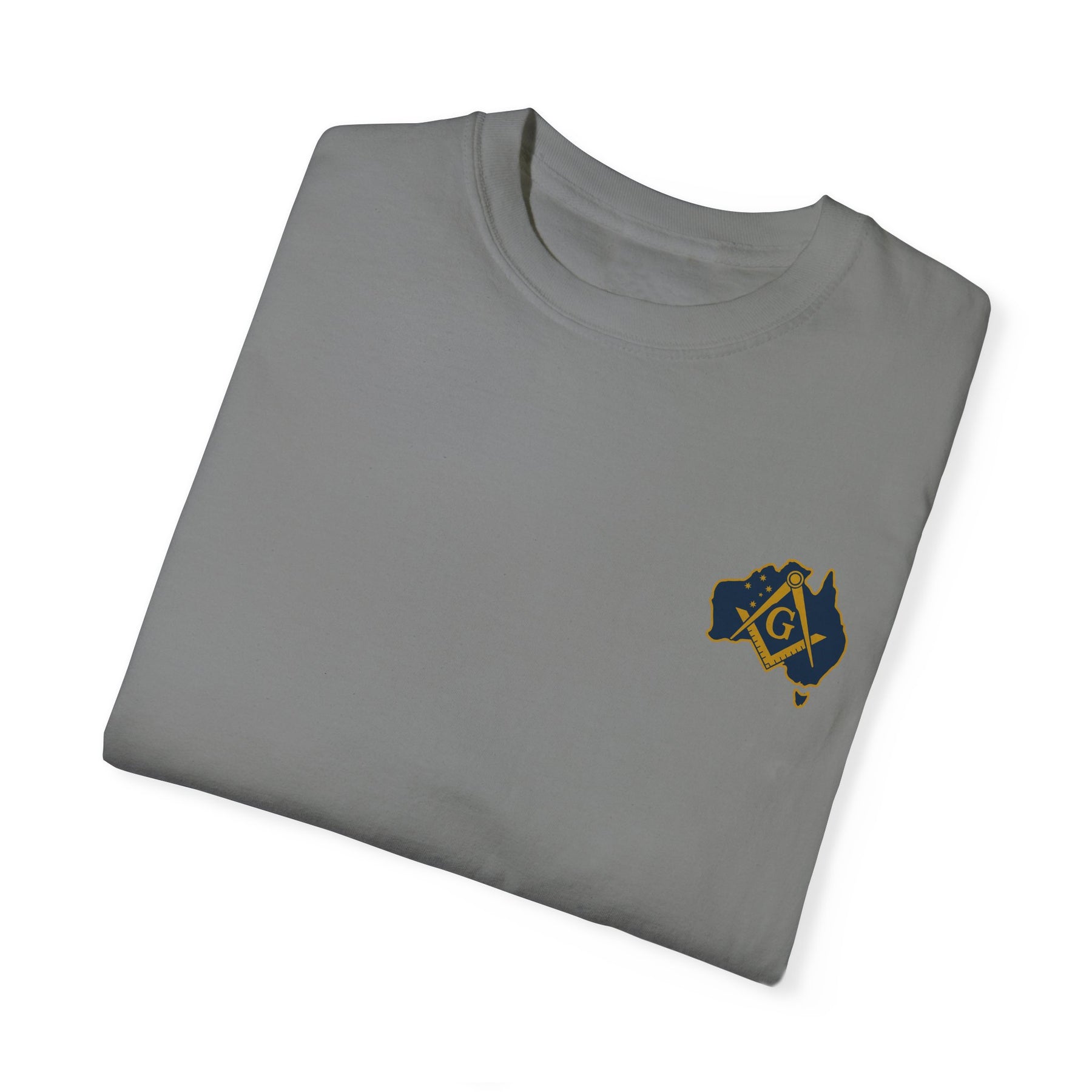 Master Mason Blue Lodge Australia Jurisdiction T-Shirt - Mason Garment-Dyed Tee - Bricks Masons