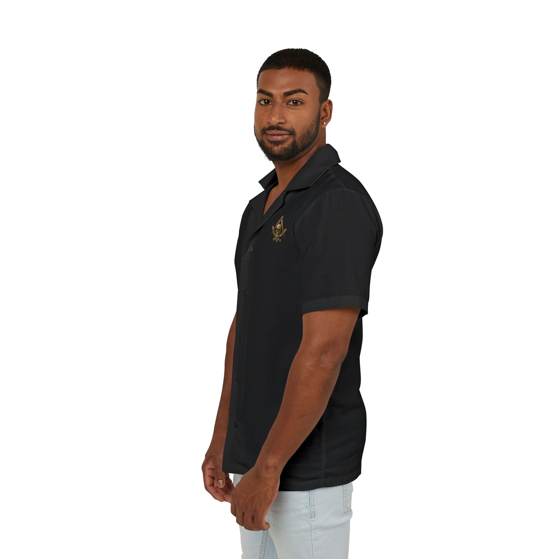 Men's Hawaiian Camp Shirt (AOP) - Bricks Masons