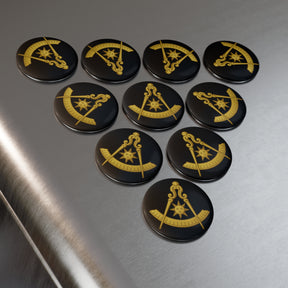 Past Master Blue Lodge Magnet - Decorative Refrigerator - Bricks Masons